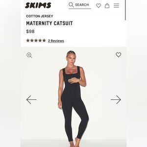 SKIMS Jet Black Maternity Bodysuit